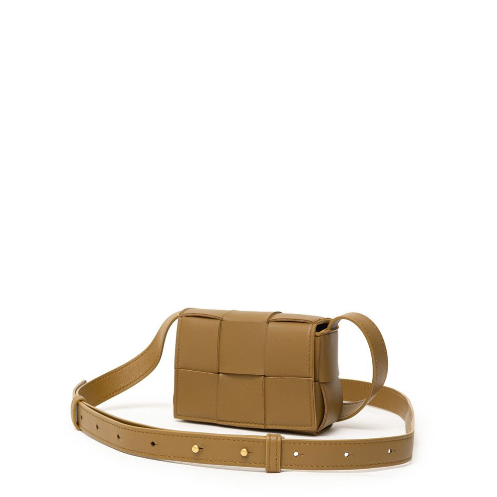 Bolsa de ombro Bottega Veneta em couro marrom