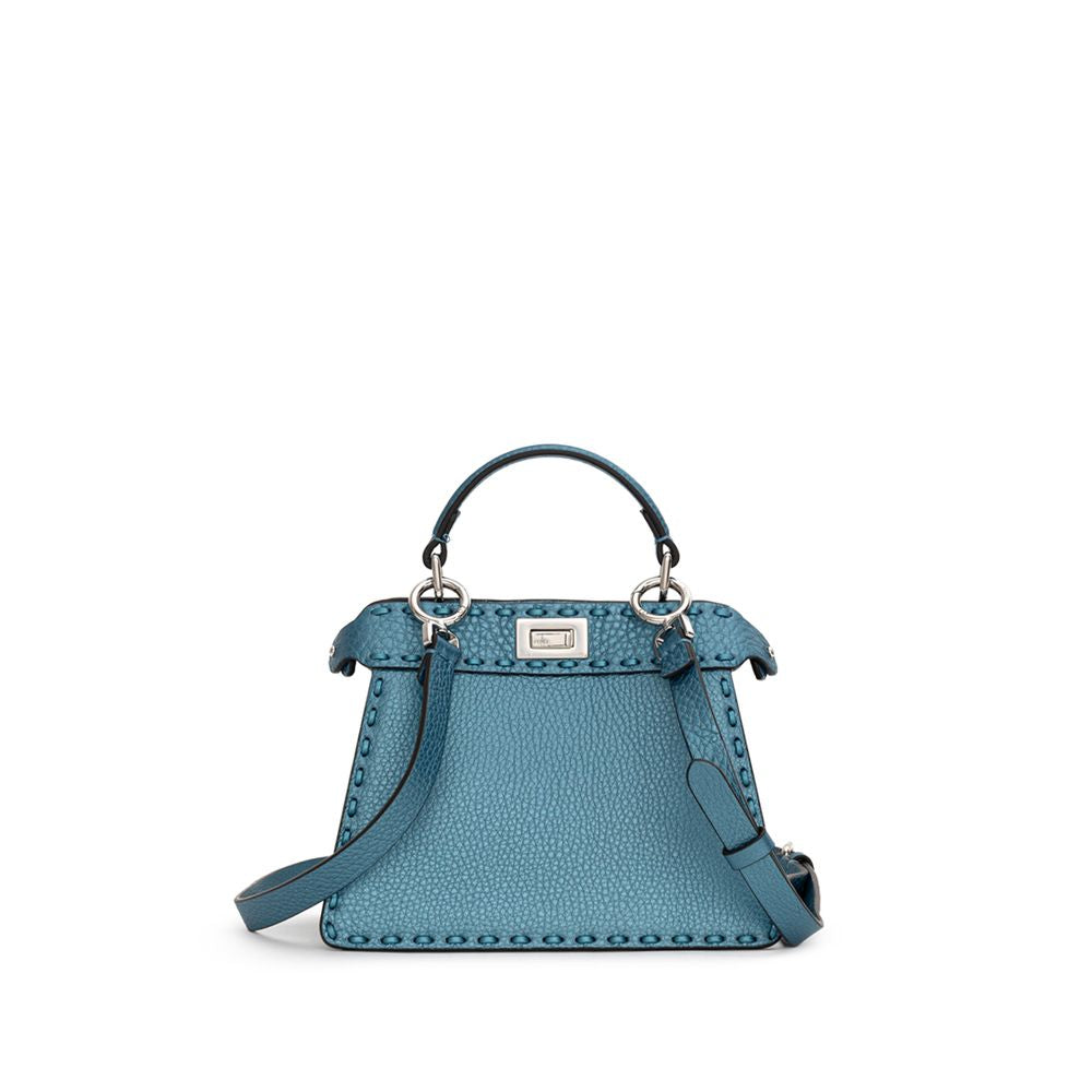 Bolsa de ombro Fendi Blue Leather