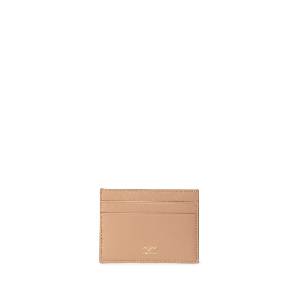 Saia de couro bege Balenciaga