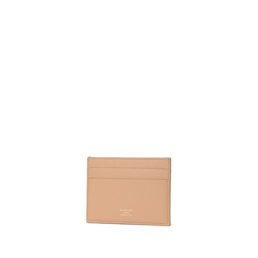Saia de couro bege Balenciaga