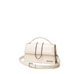 Bolsa de ombro Jacquemus em couro bege