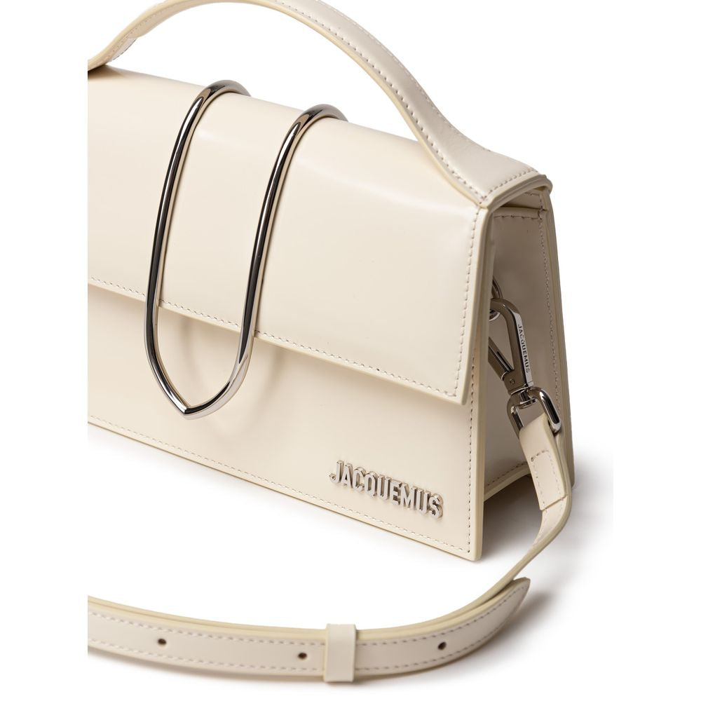 Bolsa de ombro Jacquemus em couro bege