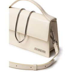 Bolsa de ombro Jacquemus em couro bege