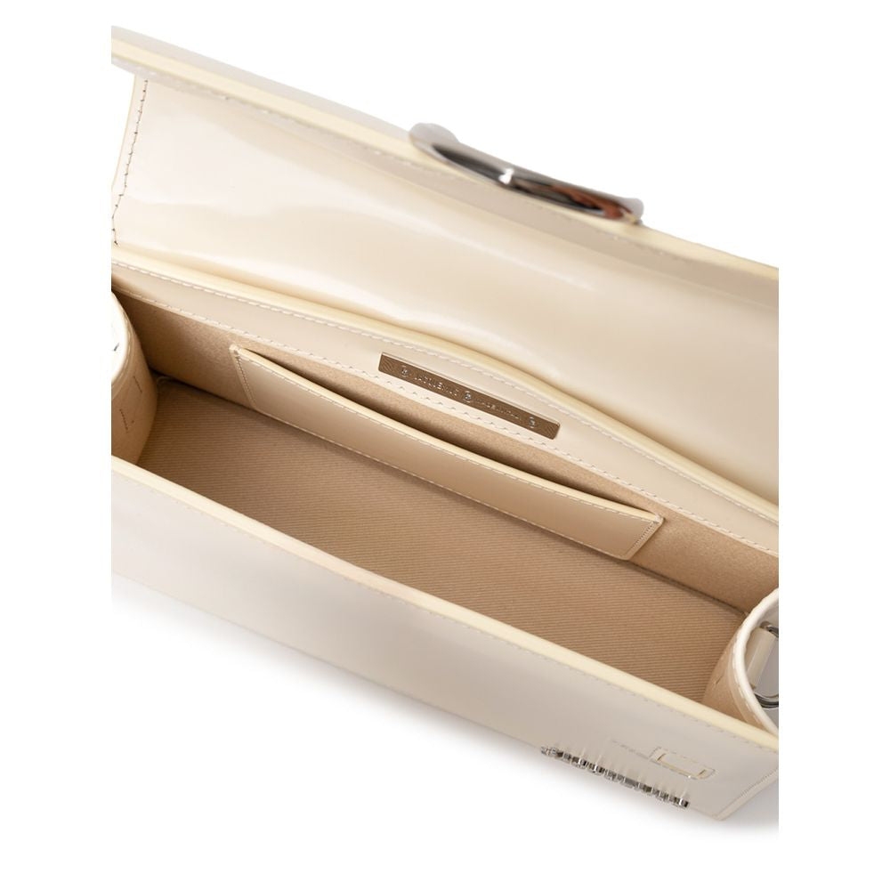 Bolsa de ombro Jacquemus em couro bege