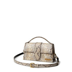Bolsa de ombro Jacquemus em couro bege