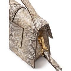 Bolsa de ombro Jacquemus em couro bege