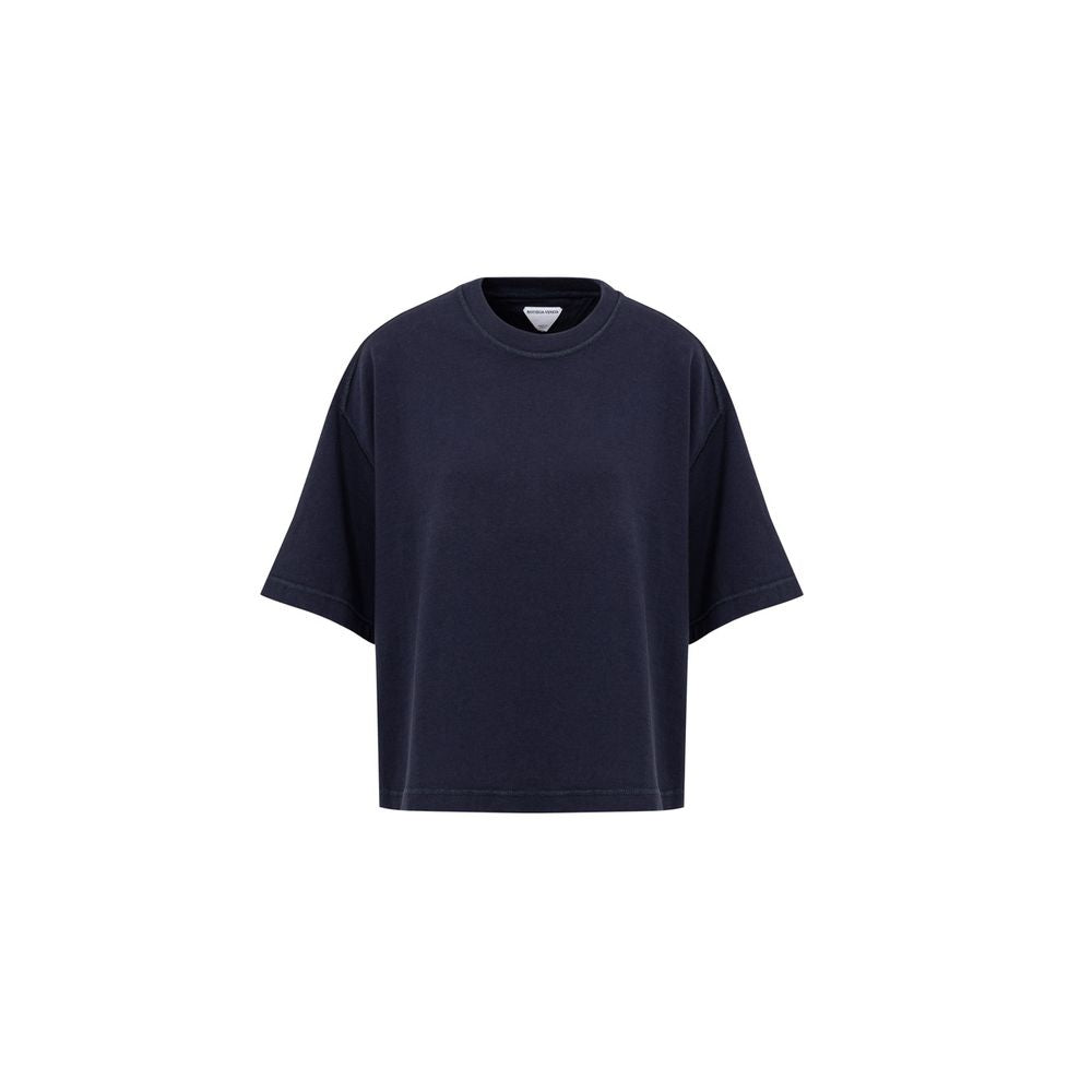 Camiseta de algodão azul Bottega Veneta