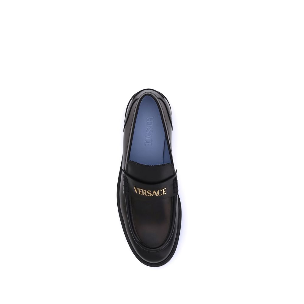 Mocassins de couro Versace