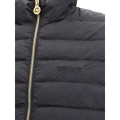 Jaqueta de plumas com logotipo da Versace