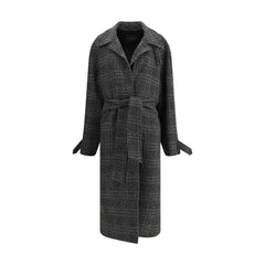 Casaco longo Balenciaga Check