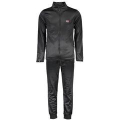 Suéter preto de poliéster da Noruega, 1963