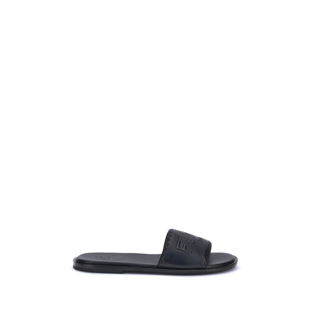 Sandálias Fendi com logotipo