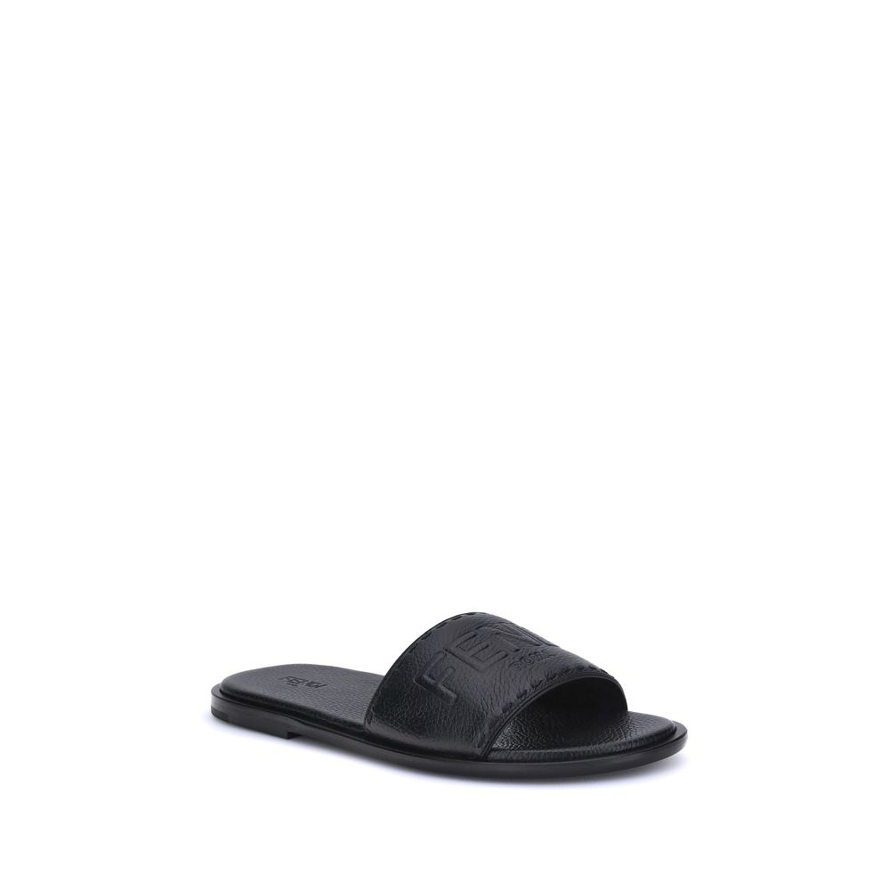 Sandálias Fendi com logotipo