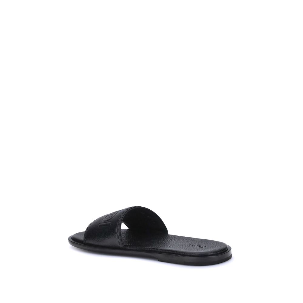 Sandálias Fendi com logotipo
