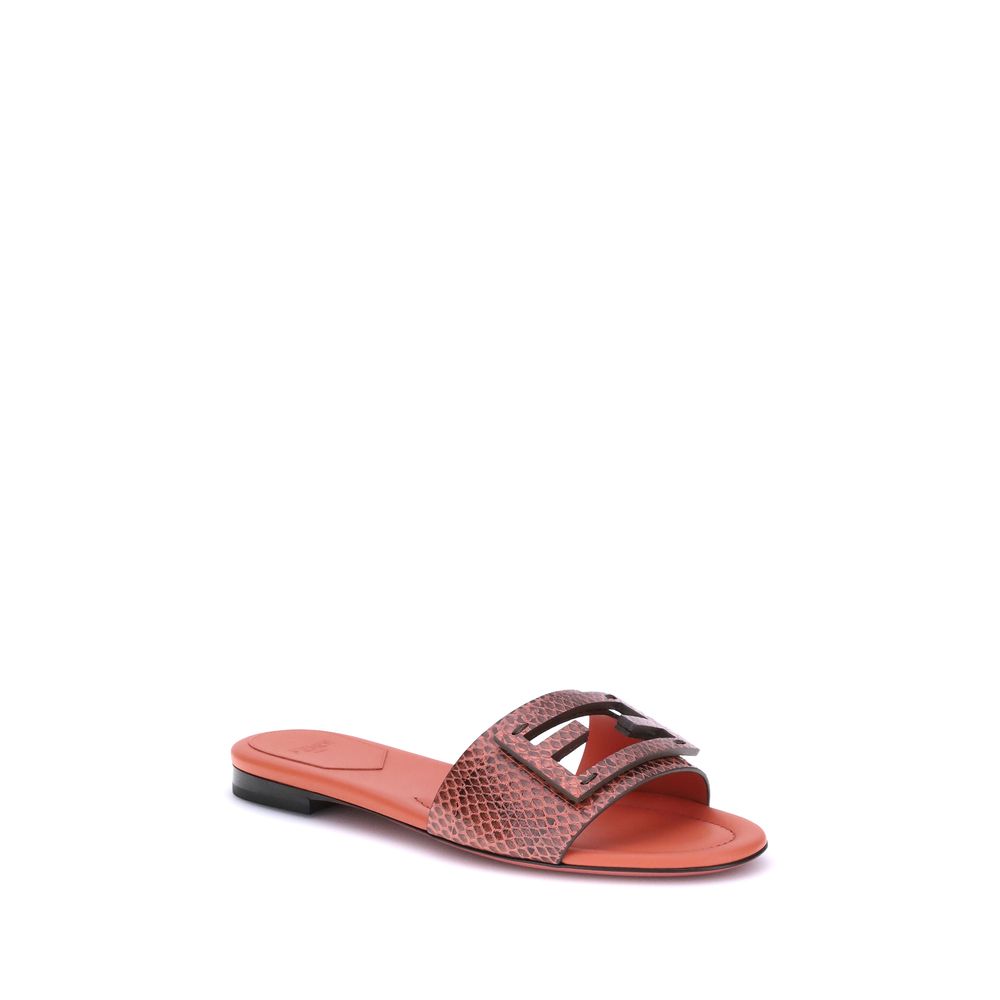 Sandálias Fendi com estampa Python
