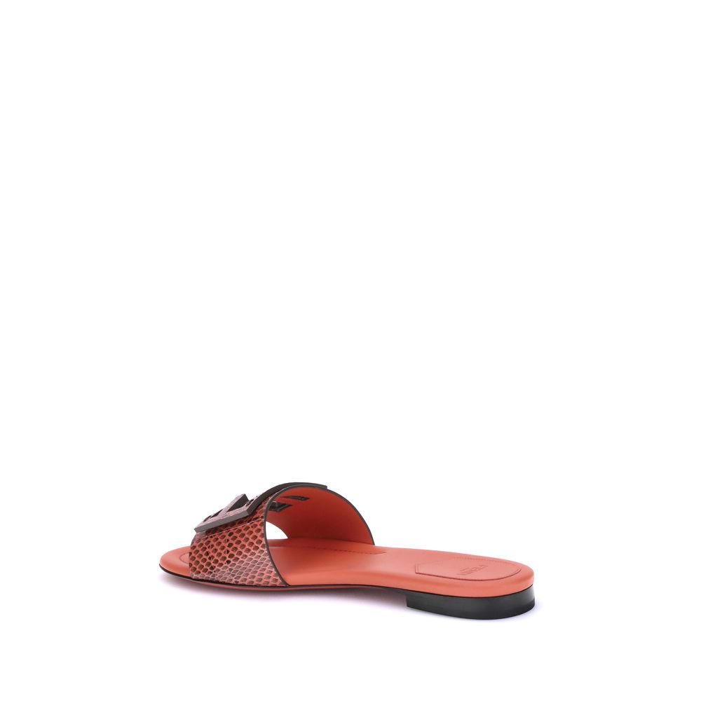 Sandálias Fendi com estampa Python