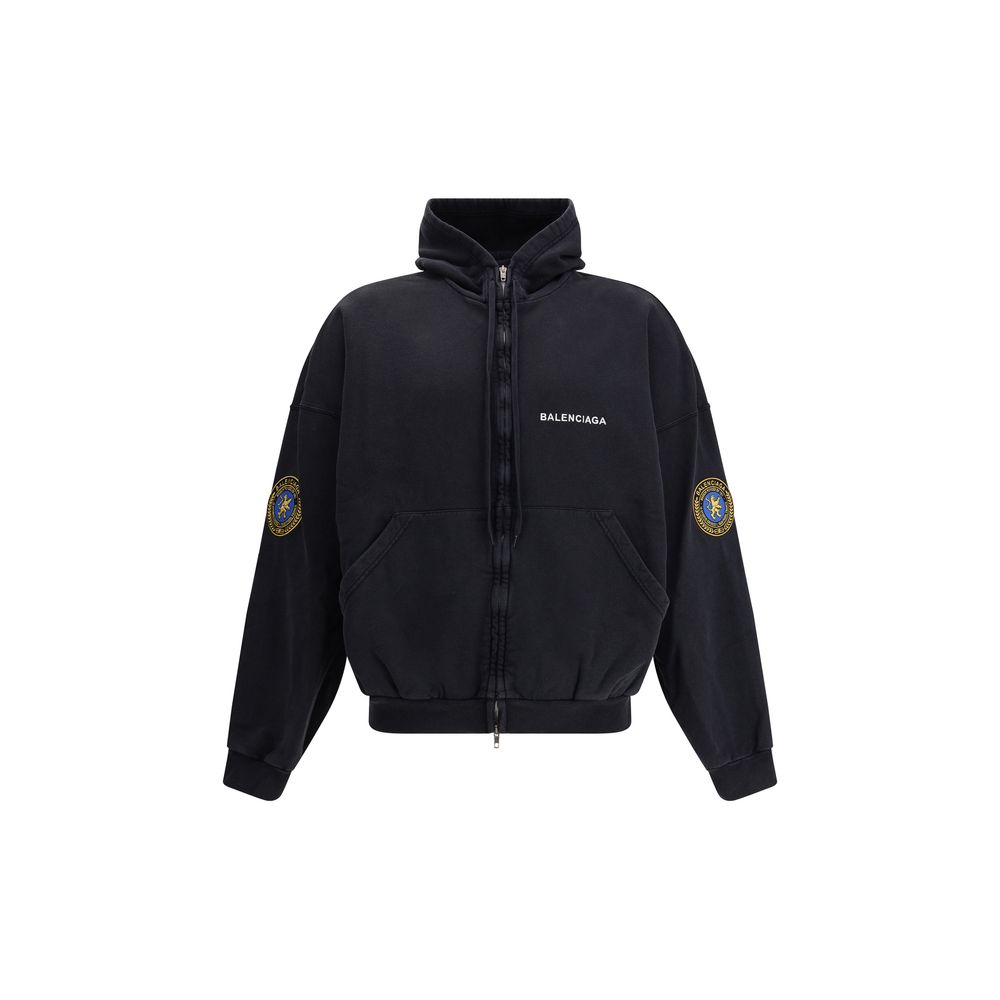 Moletom com capuz com logotipo da Balenciaga