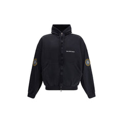 Moletom com capuz com logotipo da Balenciaga