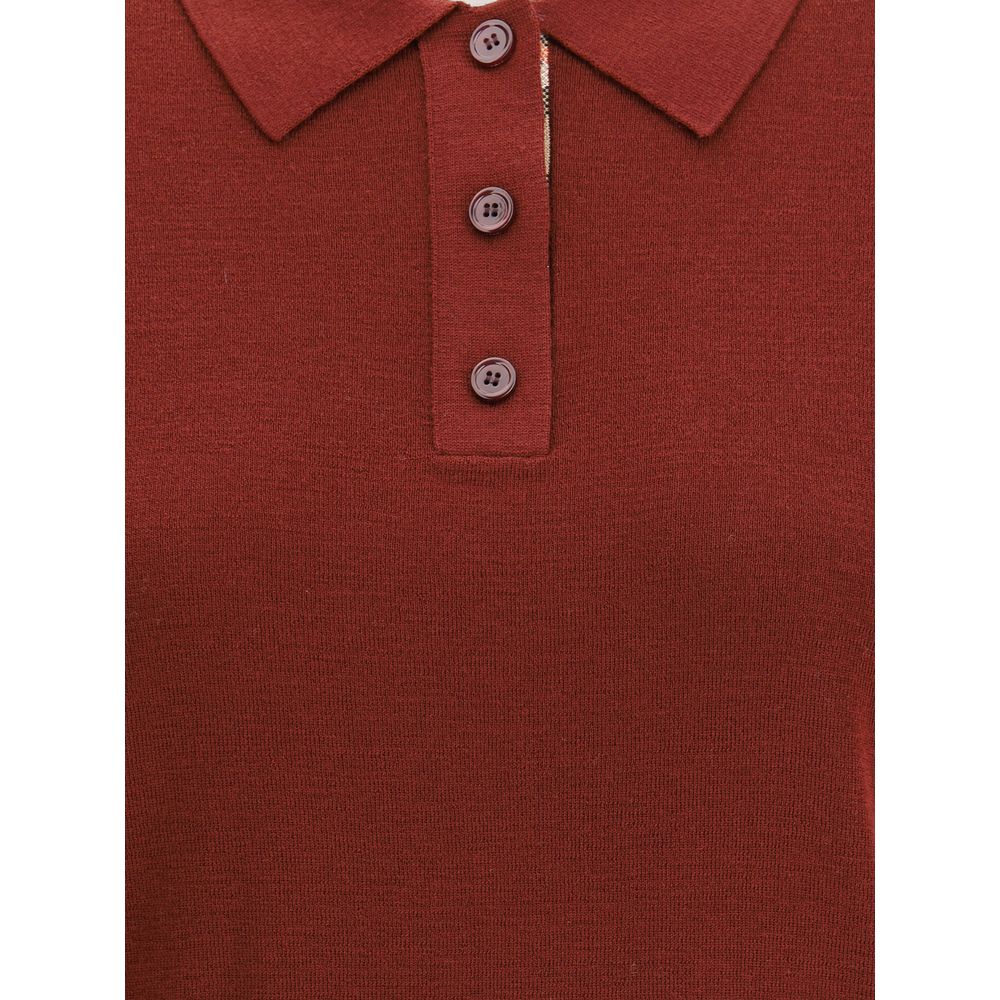 Camisa polo de lã Burberry