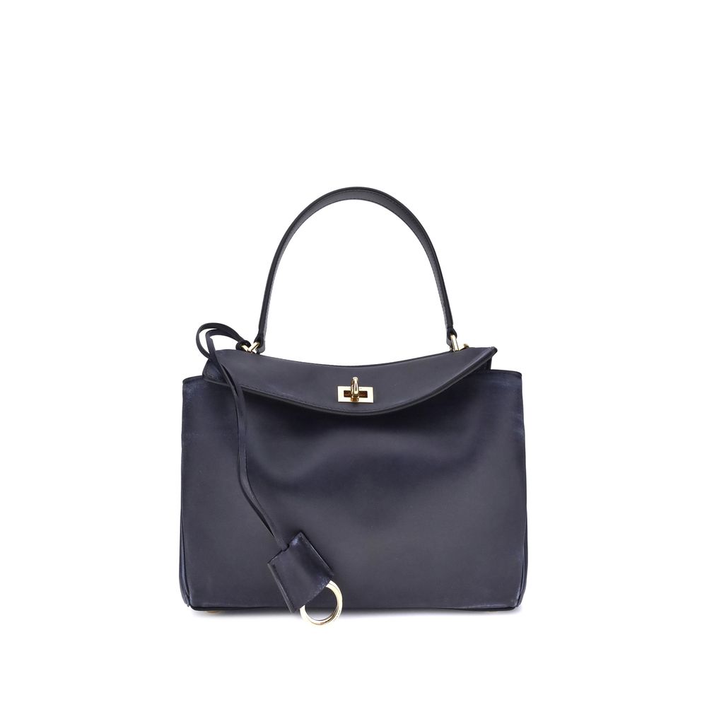 Bolsa de ombro pequena Balenciaga Rodeo em couro com efeito usado