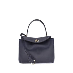 Bolsa de ombro pequena Balenciaga Rodeo em couro com efeito usado
