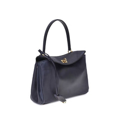 Bolsa de ombro pequena Balenciaga Rodeo em couro com efeito usado