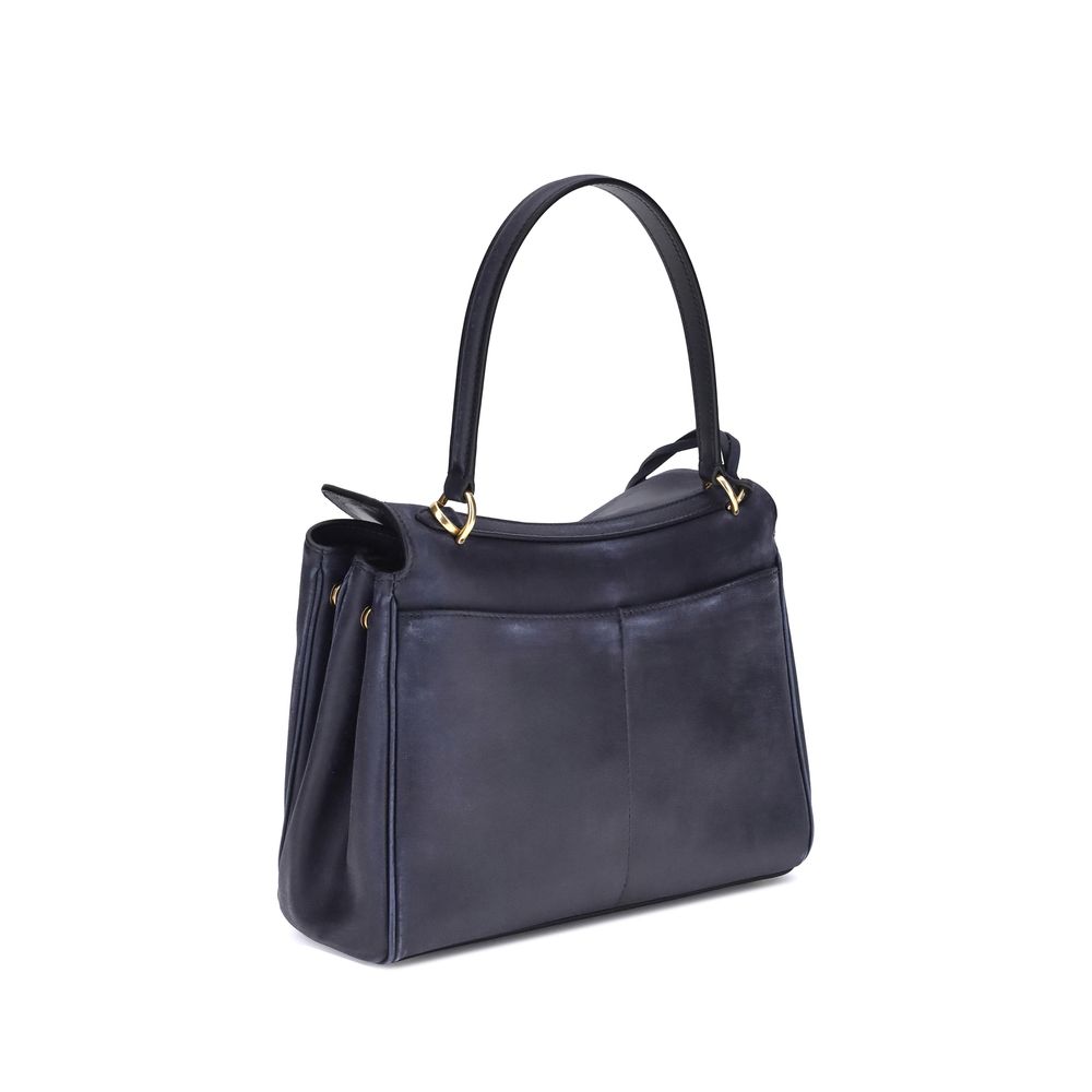 Bolsa de ombro pequena Balenciaga Rodeo em couro com efeito usado