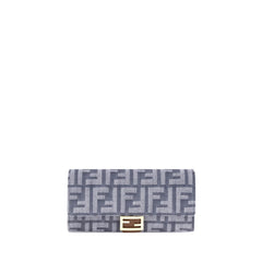 Carteira Fendi FF estampada jeans