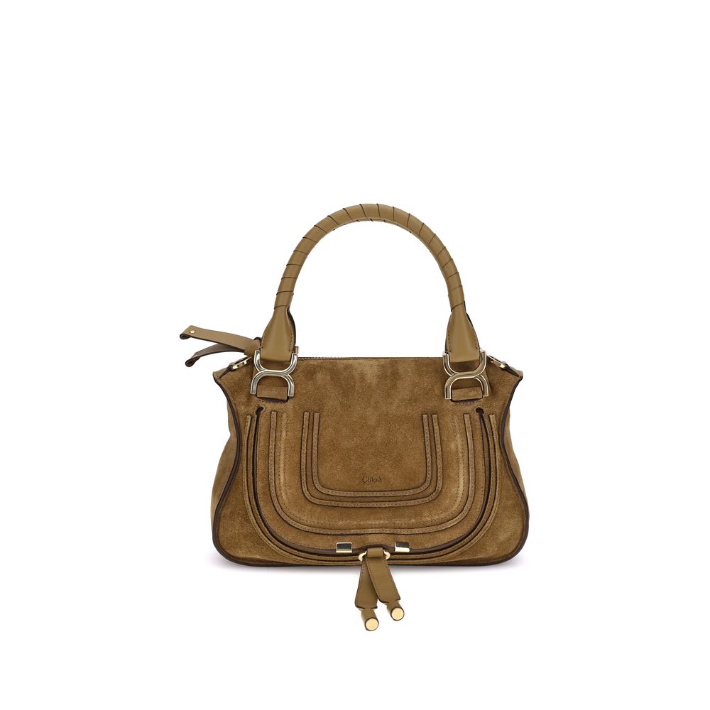 Bolsa de ombro pequena Chloé em camurça