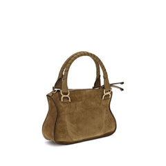 Bolsa de ombro pequena Chloé em camurça