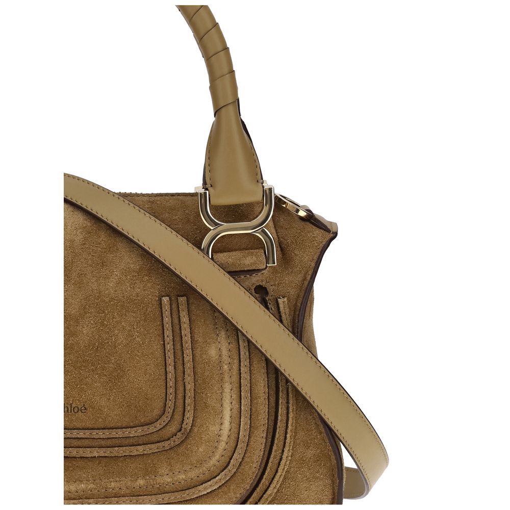 Bolsa de ombro pequena Chloé em camurça