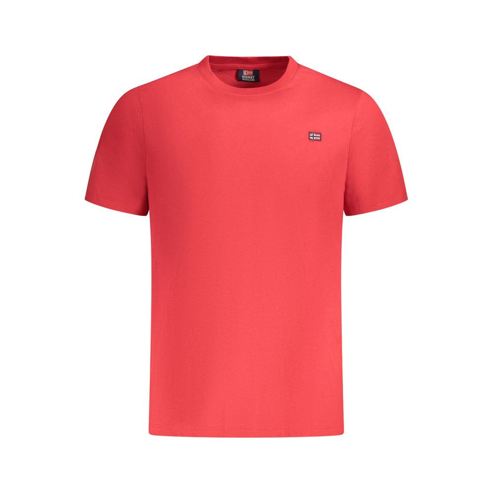 Camiseta de algodão vermelha Noruega 1963