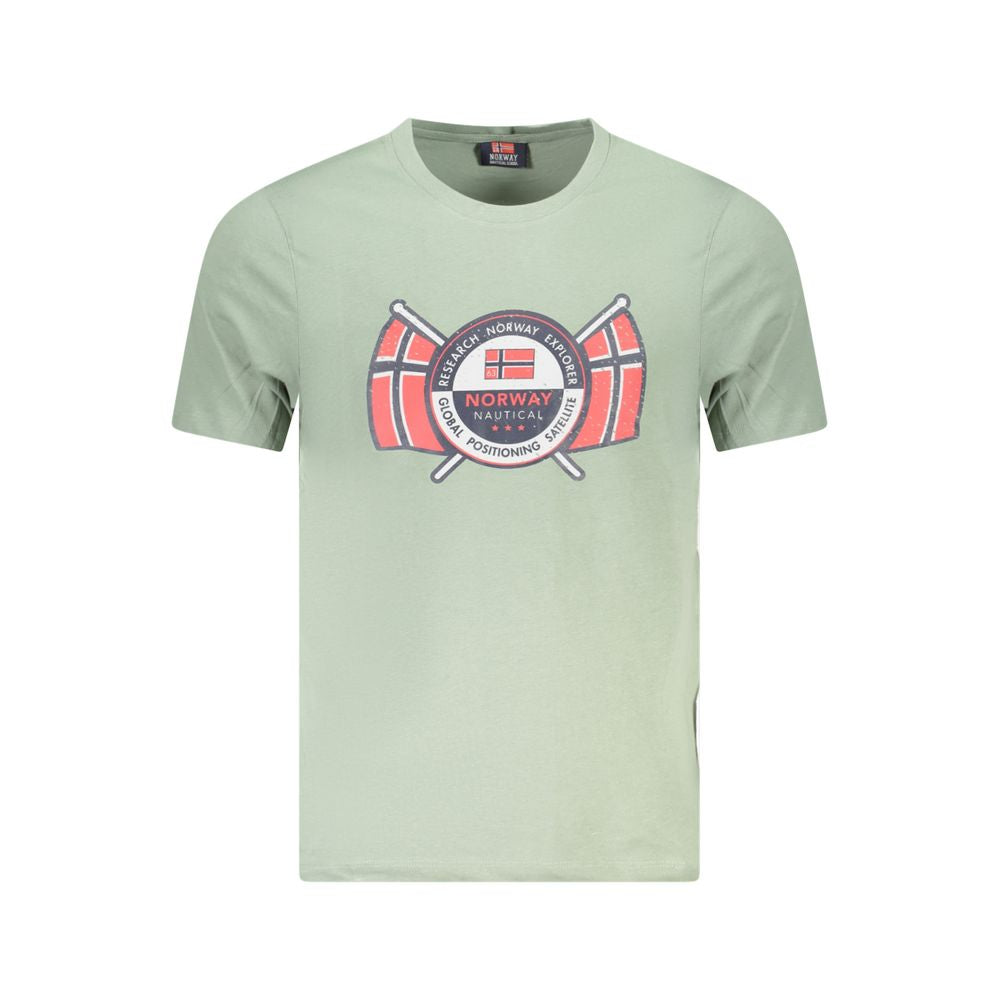 Camiseta de algodão verde Noruega 1963