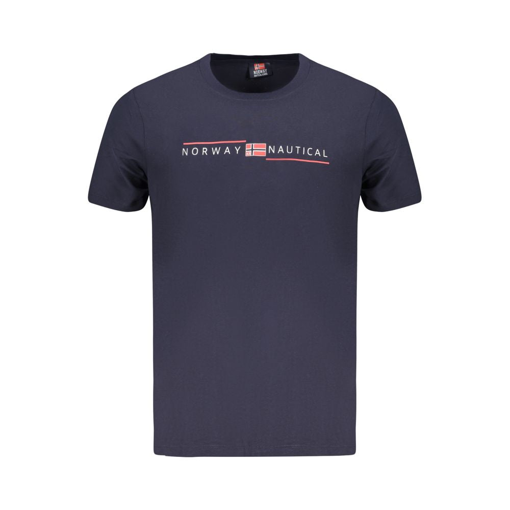 Camiseta de algodão azul Noruega 1963