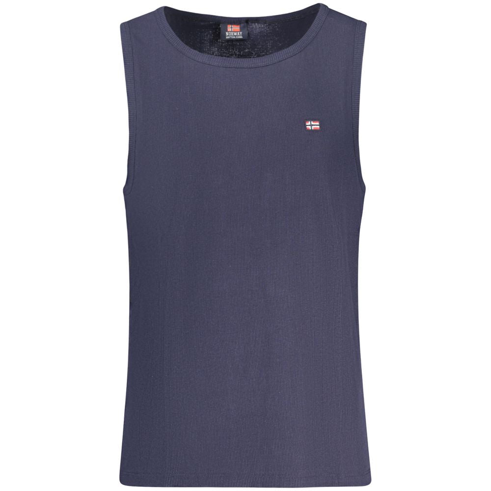 Camisa de algodão azul Noruega 1963