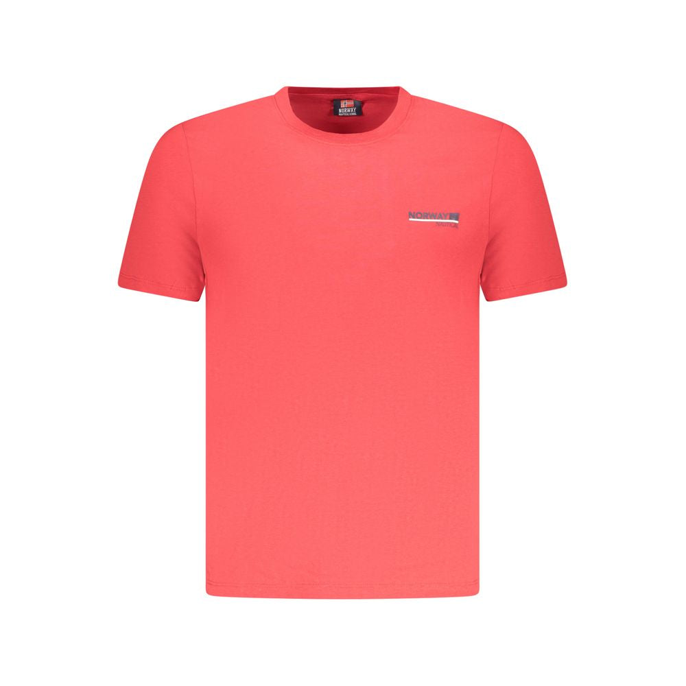 Camiseta de algodão vermelha Noruega 1963