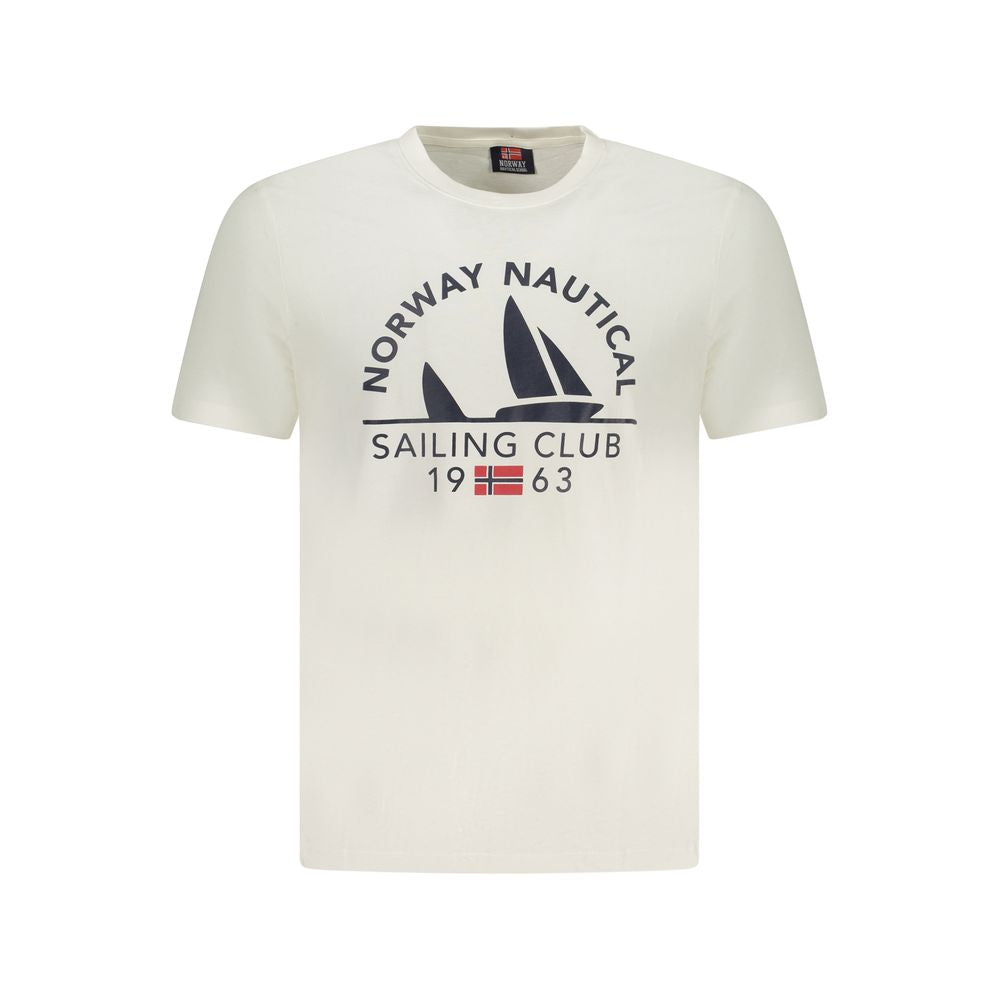 Camiseta branca de algodão da Noruega 1963