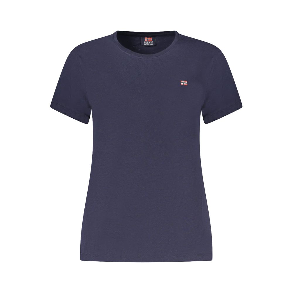 Noruega 1963 Blusas e camisetas azuis de algodão