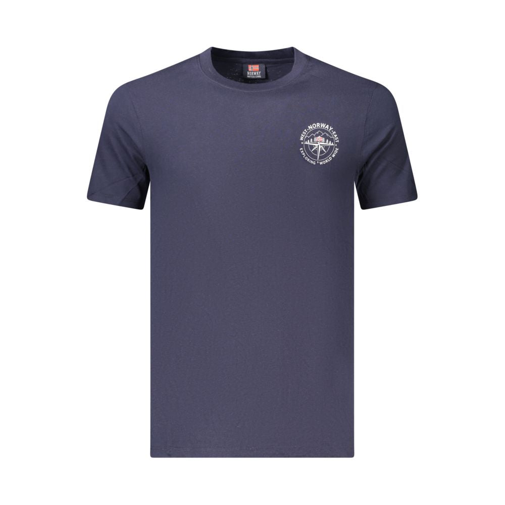 Camiseta de algodão azul Noruega 1963