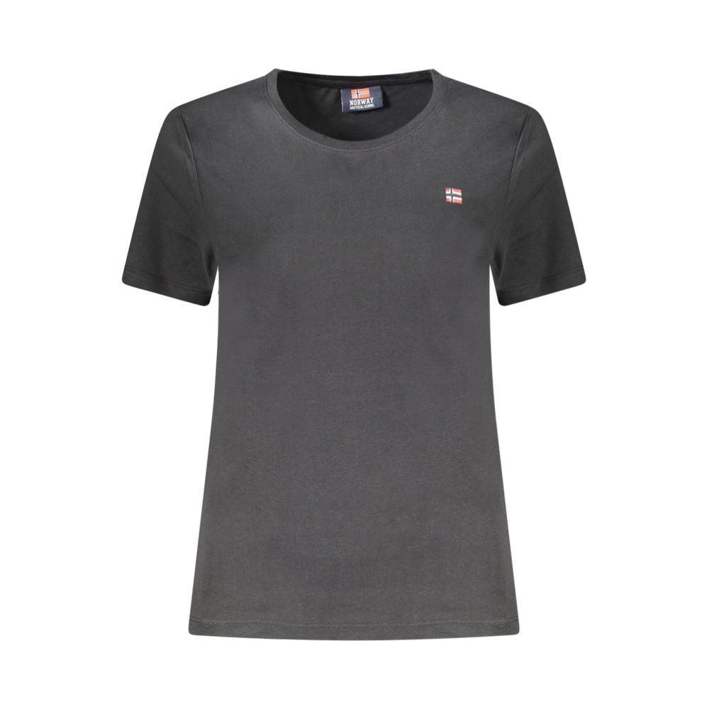 Noruega 1963 - Blusas e camisetas pretas de algodão