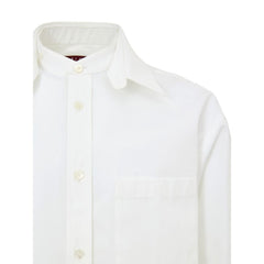 Camisa de algodão branca Gucci