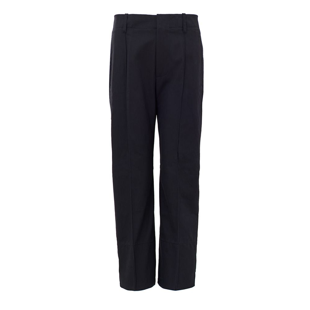 Calça de algodão azul marinho Bottega Veneta