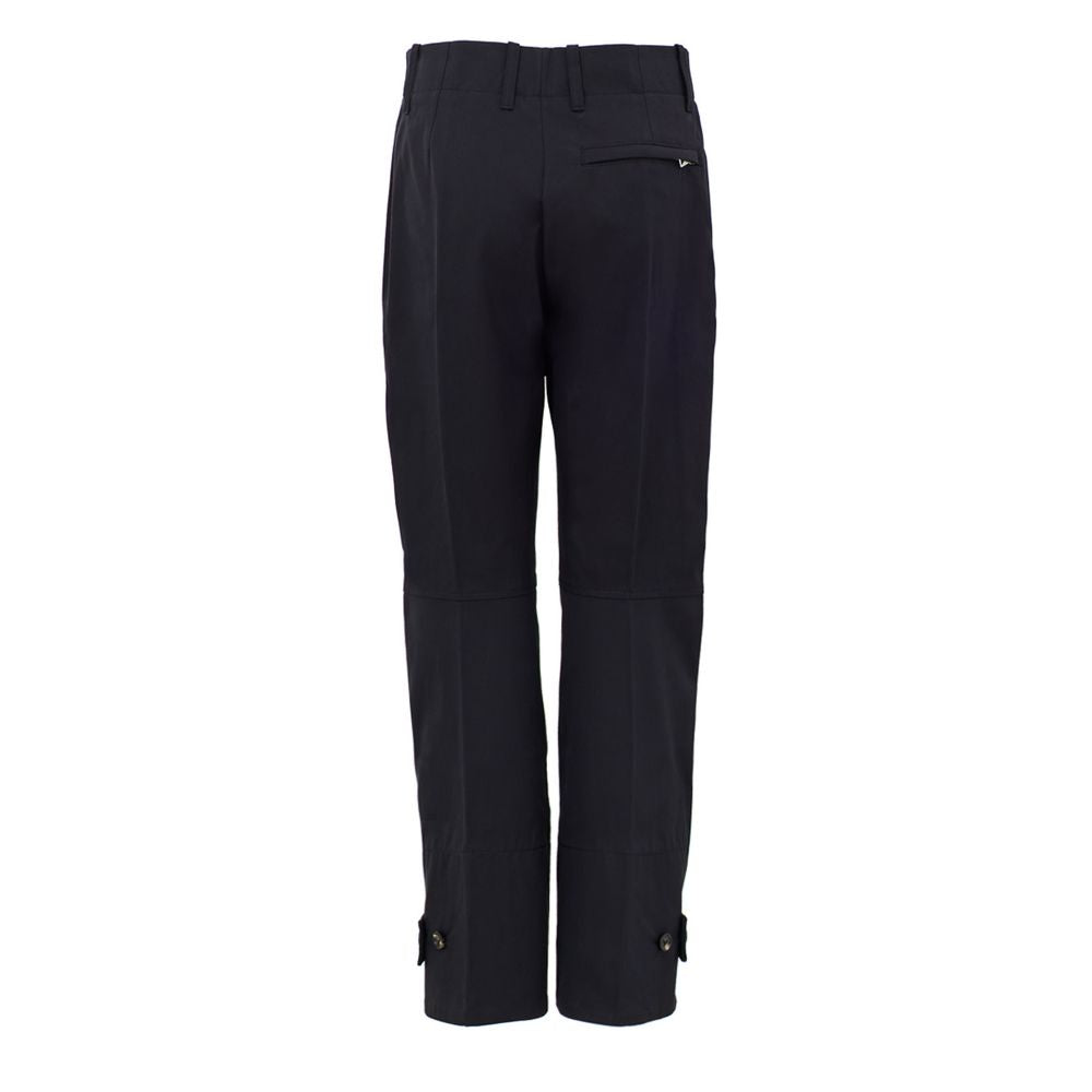 Calça de algodão azul marinho Bottega Veneta