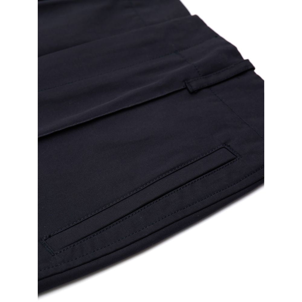 Calça de algodão azul marinho Bottega Veneta