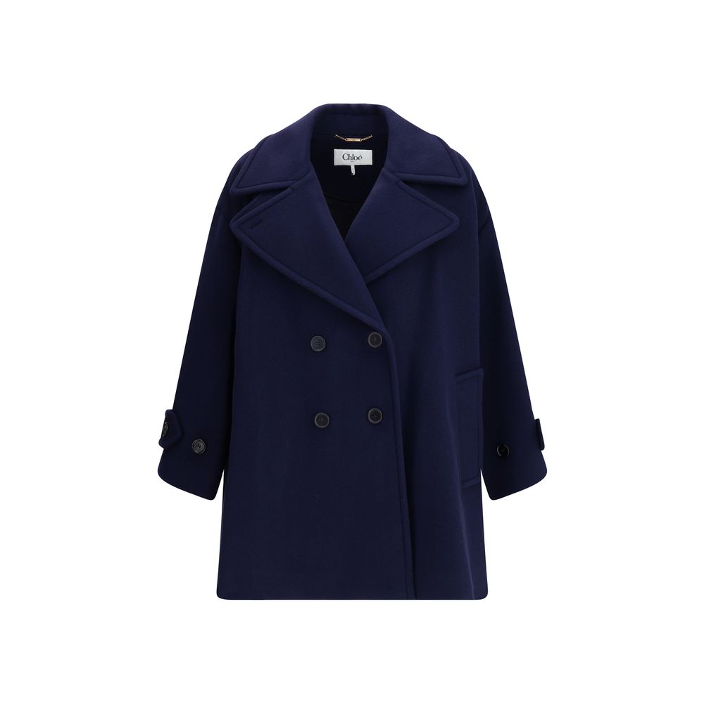Casaco de lã oversized abotoado duplo Chloé