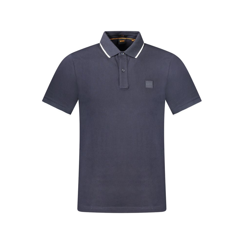 Camisa polo de algodão azul Hugo Boss