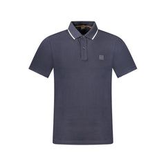 Camisa polo de algodão azul Hugo Boss