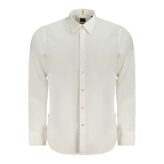 Camisa de algodão branca Hugo Boss