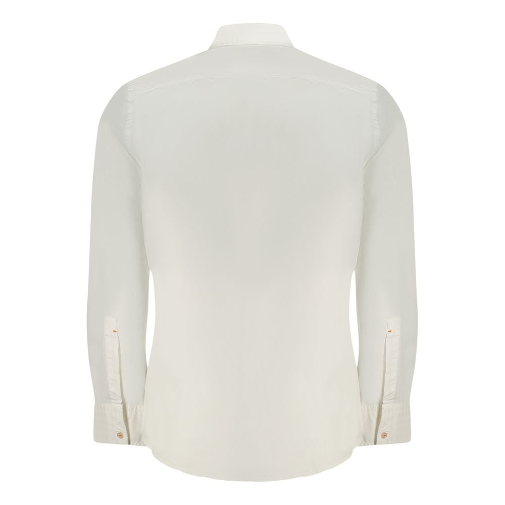 Camisa de algodão branca Hugo Boss