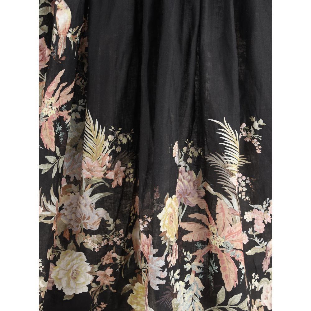 Vestido midi de seda Zimmermann